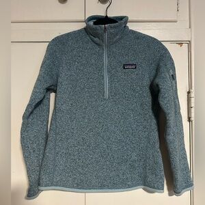 Patagonia Better Sweater ¼ Zip Pullover Women’s Small Blue Gray Knit Fleece